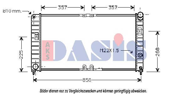 AKS DASIS Радиатор, охлаждение двигателя 150016N